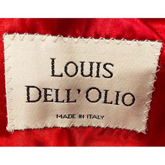 Louis Dell'Olio: 100% Italian Cashmere Long Red Coat. Size 8-10 - Picture 2 of 14